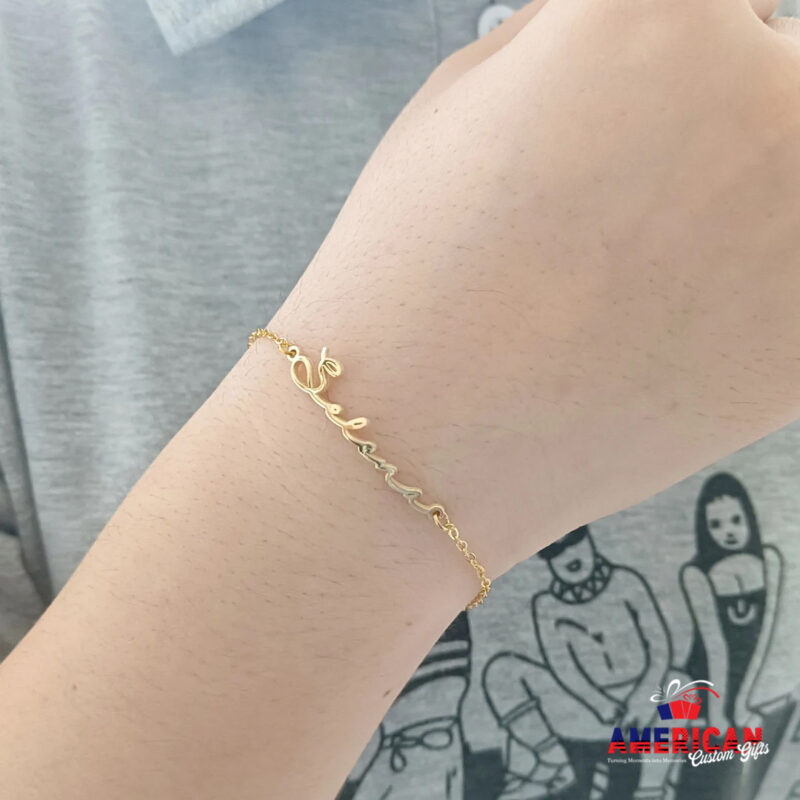 Custom Name Bracelet, Personalized Name Bracelet, Dainty Bracelet, Bridesmaid Gifts, Anniversary Gift, Gift for Her