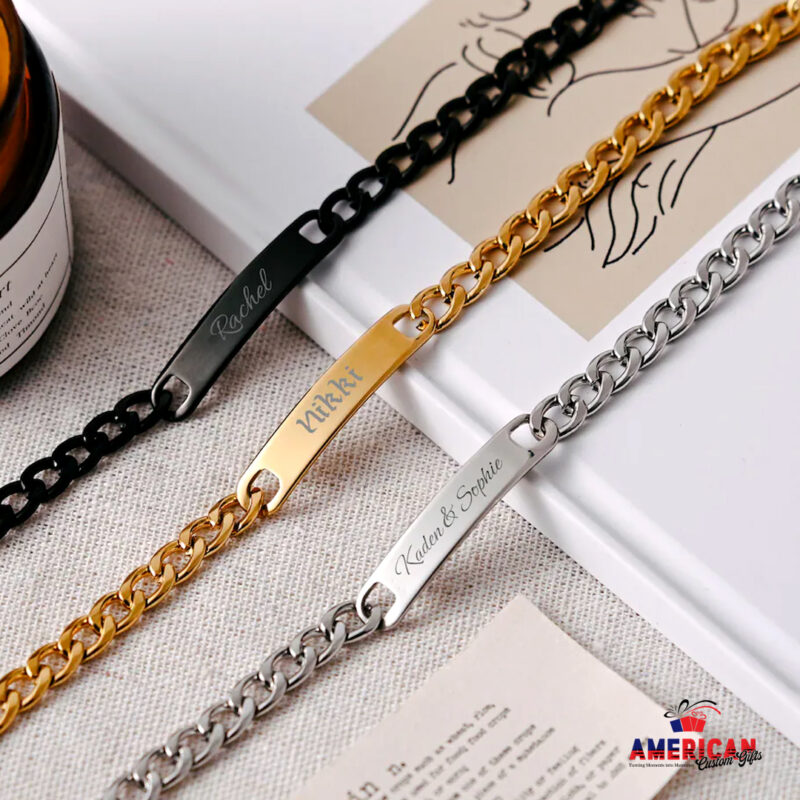 Custom Engraving Bracelet for Men and Women