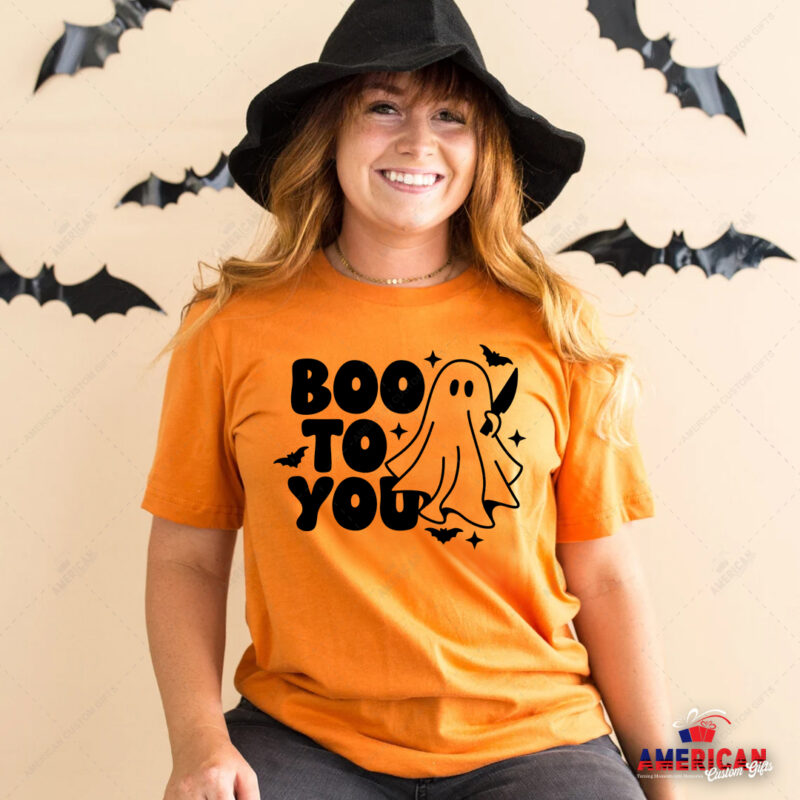 Boo To You Halloween t-shirt Orange