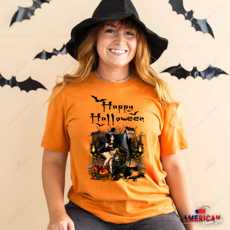 Happy Halloween t-shirt orange